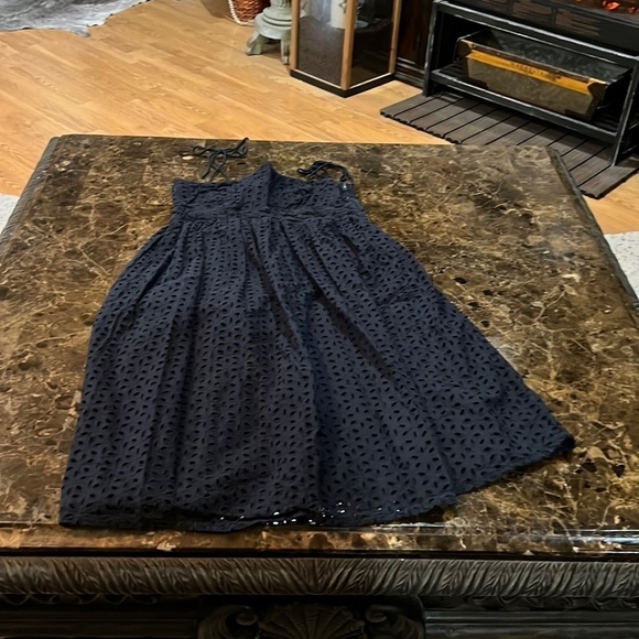 GAP Dresses & Skirts - Gap summer dress size 4 navy ties on shoulders   A78